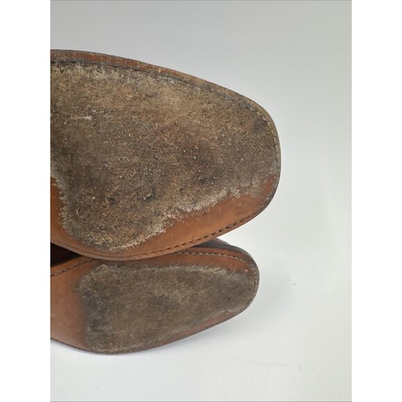 PARABOOT Dress Shoes Mens 7 Brown Wingtip Flap Cuir Cousu Goodyear France - Picture 14 of 15